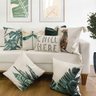 kit de almofadas decorativas botanico verde plantas