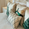 kit de capas de almofadas decorativas linhão monstera