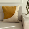 capa almofada linhao e veludo mostarda raisa guerra 45x45 sofa