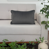 capa de almofada decorativa em veludo 45x30 cinza