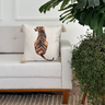 capa de almofada linhao decorativa tigre com tassel 45x45