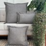 kit 3 capas de almofadas decorativas boucle com cinza grafite