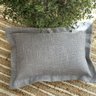 capa almofada linho tramado cinza claro c abas 45x30 chao