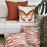 kit 4 capas almofadas linhao zebradas em terracota borboleta e linho 7