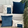 capas almofadas veludo azul marinho e organicas