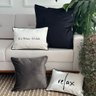 capas almofadas veludo cinza escuro e preta