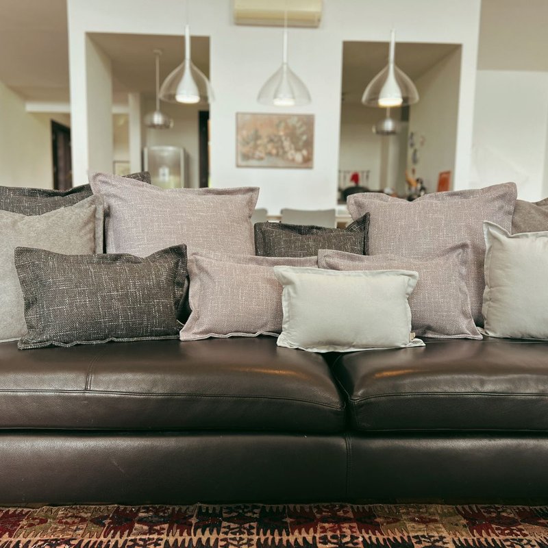 capas almofadas linhao tramado sofa