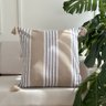 capa de almofada linho entreposto listrada com tassels 60x60 sofa 24