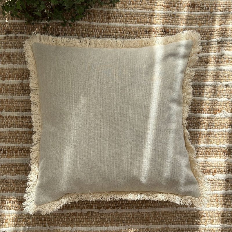 capa de almofada algodao entreposto franja cru e preto 45x45 verso 22