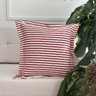 capa almofada algodao entreposto listrada vermelha 45x45 sofa29