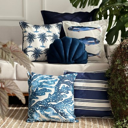 kit 6 capas almofadas linhao beira mar linho e concha veludo 5