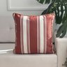 capa almofada linhao branco listras terracota 45x45 sofa