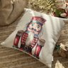 capa de almofada natal em linhao quebra nozes 45x45 detalhe