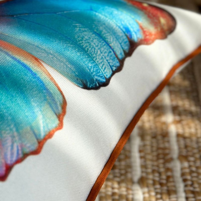 capa de almofada linhao decorativa borboleta com vivo 45x45 6