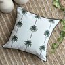 capa almofada tropical coqueiros em linhao branco 45x45 chao