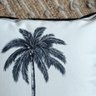 capa almofada tropical coqueiro c listra em linhao 45x45 estampa