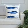 capa almofada mar impermeavel peixes sardinhas 45x45