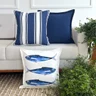 kit 3 capas almofadas impermeaveis peixe sardinha listras e azul