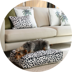 banner bolinha futon animal print 3