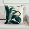 capa de almofada decorativa planta em linhao 45x45