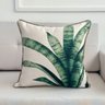 capa de almofada decorativa planta bromelia em linhao 45x45