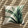 capa de almofada decorativa planta bromelia em linhao 45x45 chao