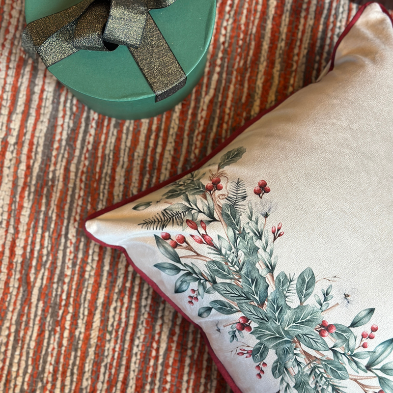 capa almofada natal azevinho 2