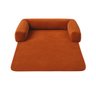 caminha veludo premium pet cachorro para sofa terracota 72x90