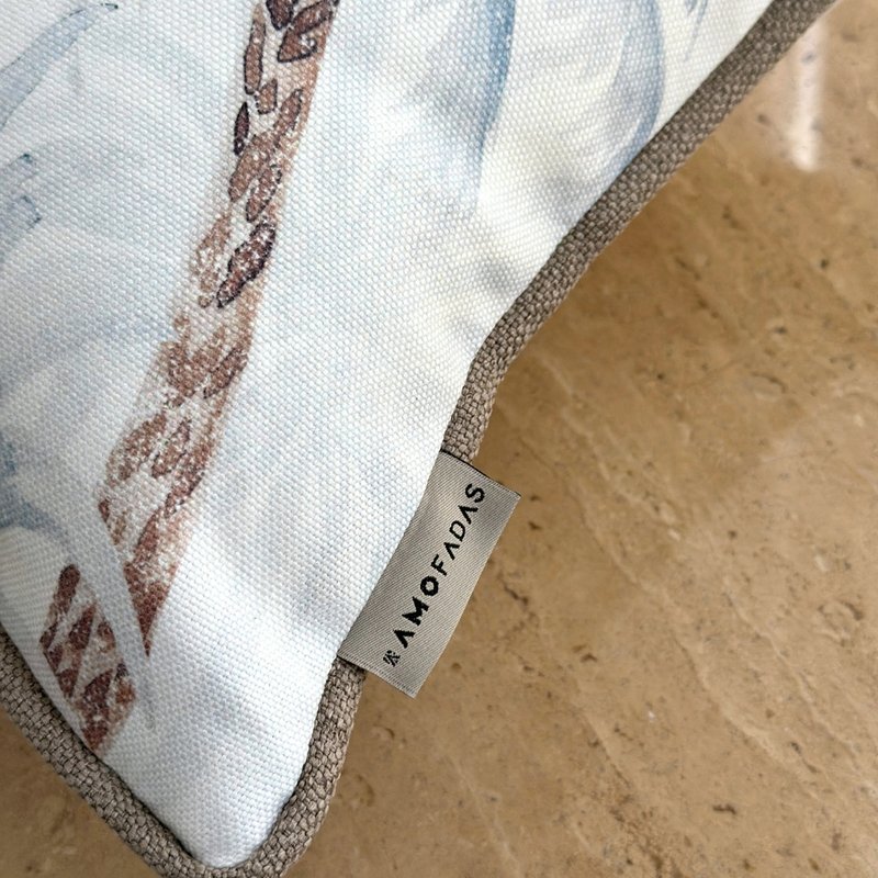 capa almofada linhao coqueiro azul 45x30 24