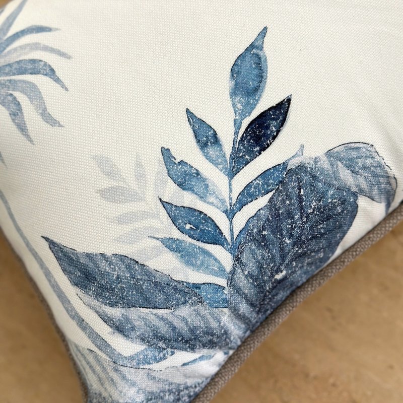 capa almofada linhao coqueiro azul 45x30 27