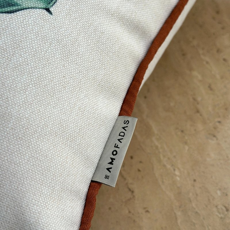 capa almofada linhao cru planta ficus 45x45 12