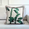 capa almofada linhao cru planta verde 45x45 24
