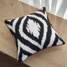 capa almofada linhao cru ikat geometrica 45x45 32