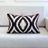 capa almofada linhao cru ikat geometrica 45x30 37