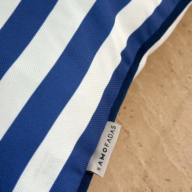 capa de almofada listrada azul 45x45 21