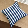 capa de almofada listrada azul 45x45 20