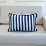 capa de almofada listrada azul 45x45 23