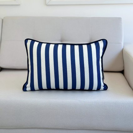 capa de almofada listrada azul 45x45 23