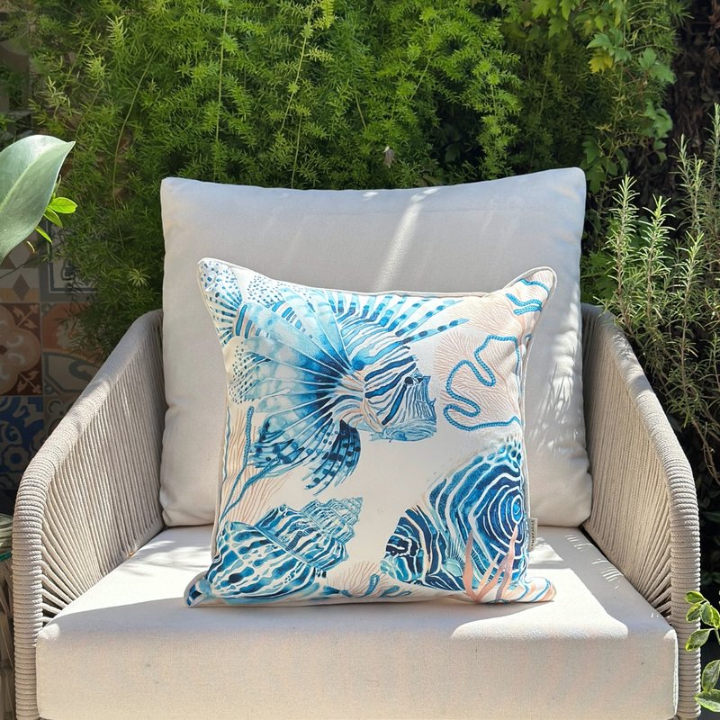 capa de almofada impermeavel fundo do mar 45x45 1