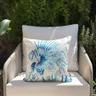 capa de almofada impermeavel peixe azul 45x45