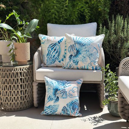 kit 3 capas almofadas impermeaveis fundo do mar